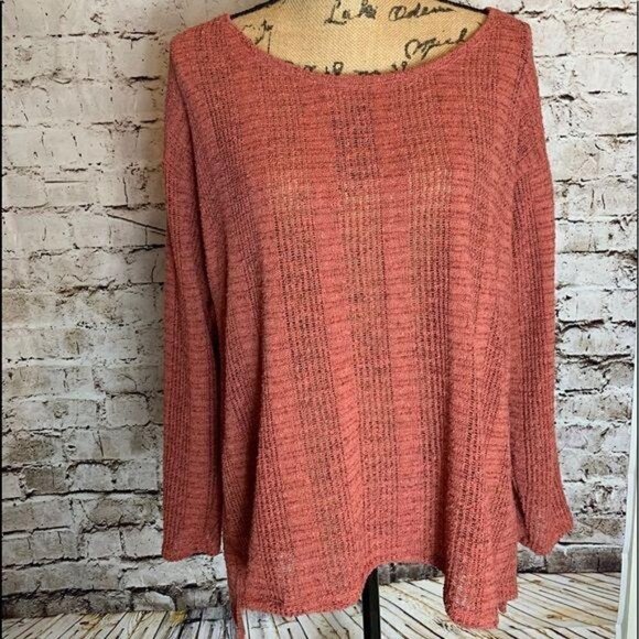 Two by Vince Camuto Long Sleeve Open Stitch Sz L - Picture 1 of 5